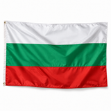 Drapeau de la Bulgarie réaliste en polyester