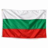 Drapeau de la Bulgarie réaliste en polyester