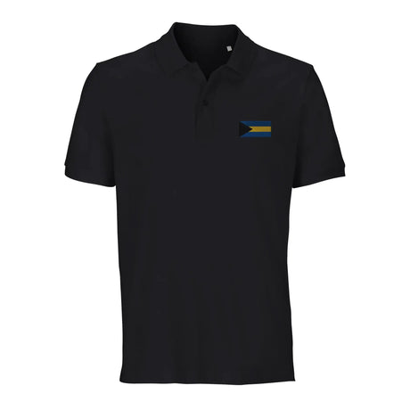 Polo drapeau bahamas coton bio brodé style unisexe