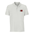 Polo drapeau bahreïn brodé coton bio unisexe élégant