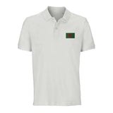 Polo drapeau bangladesh coton bio brodé unisexe élégant
