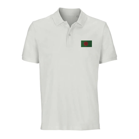Polo drapeau bangladesh coton bio brodé unisexe élégant