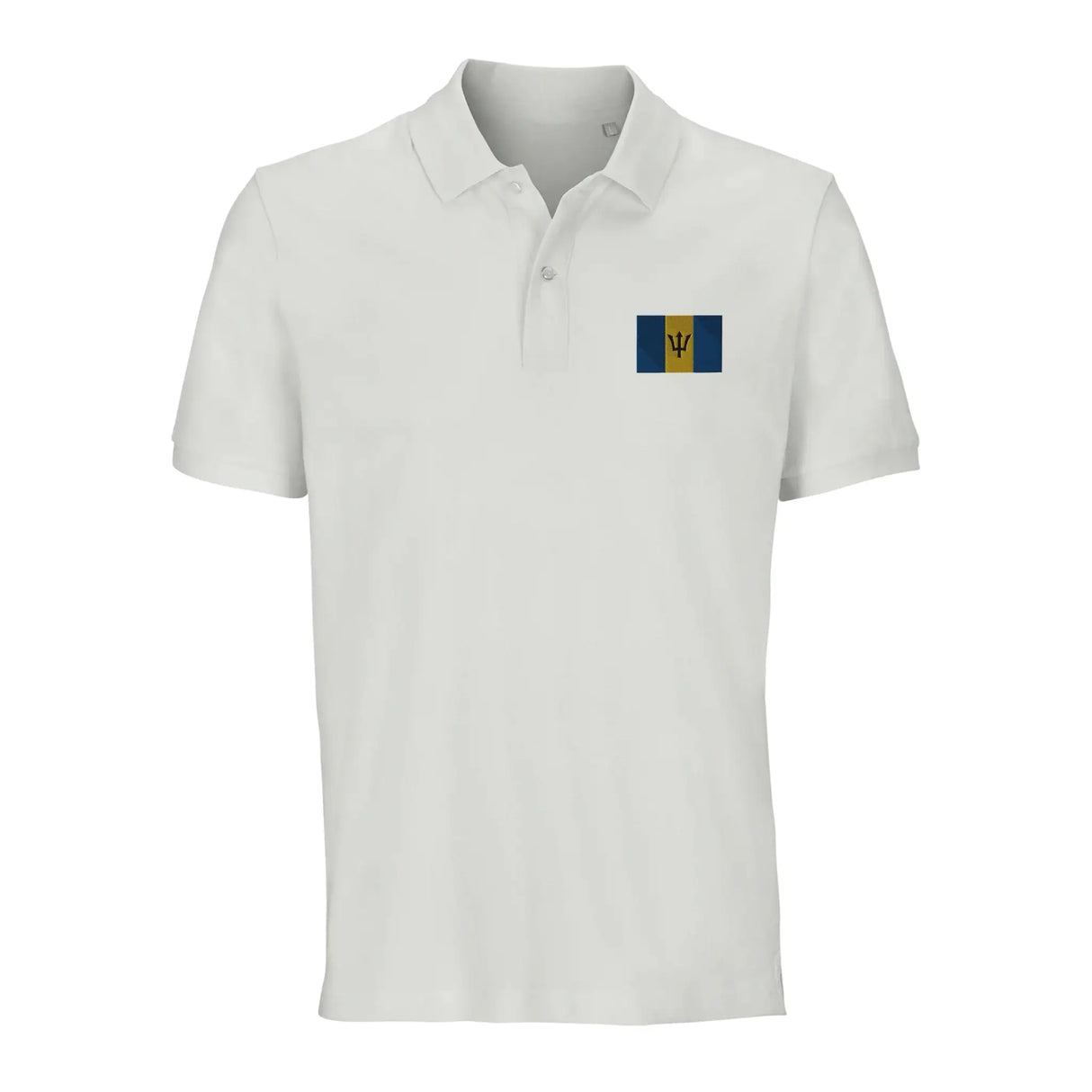 Polo drapeau barbade en coton bio brodé élégant