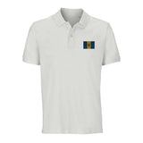 Polo drapeau barbade en coton bio brodé élégant