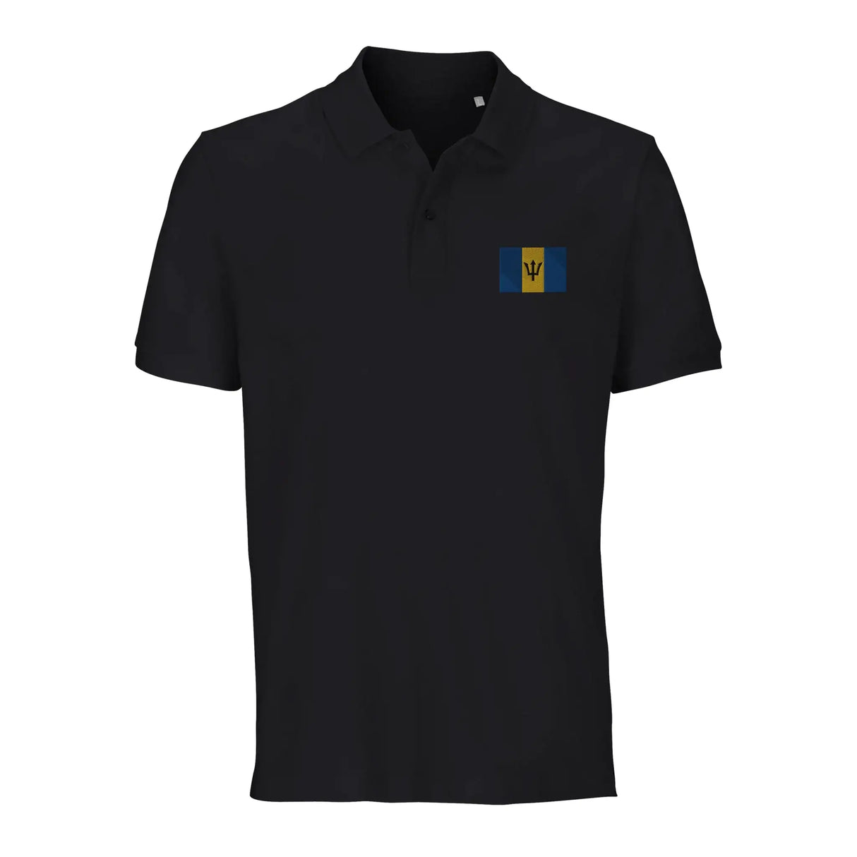 Polo drapeau barbade en coton bio brodé élégant