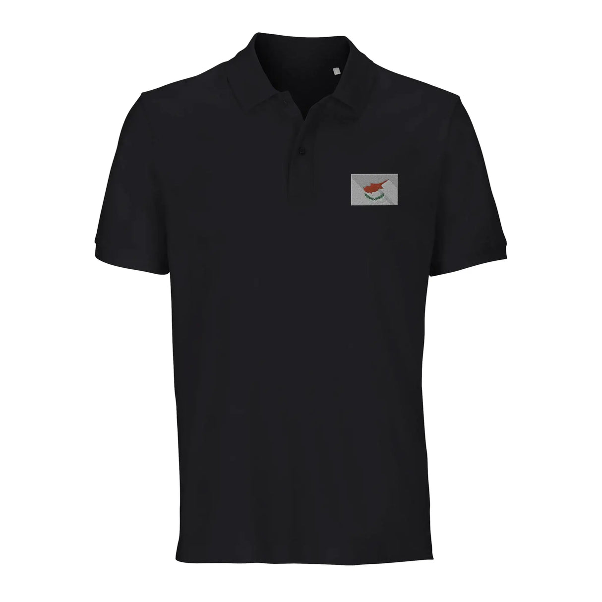 Polo drapeau chypre brodé coton bio unisexe élégant