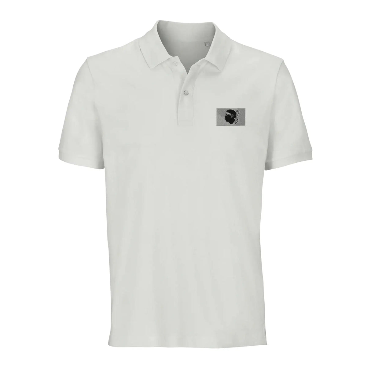 Polo drapeau corse coton bio brodé style unisexe élégant