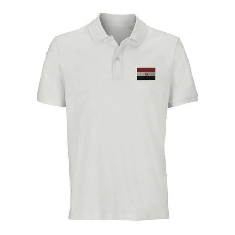 Polo drapeau égypte coton bio brodé élégant et responsable