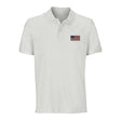Polo drapeau états-unis en coton bio brodé unisexe