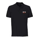 Polo drapeau gibraltar brodé coton bio unisexe élégant