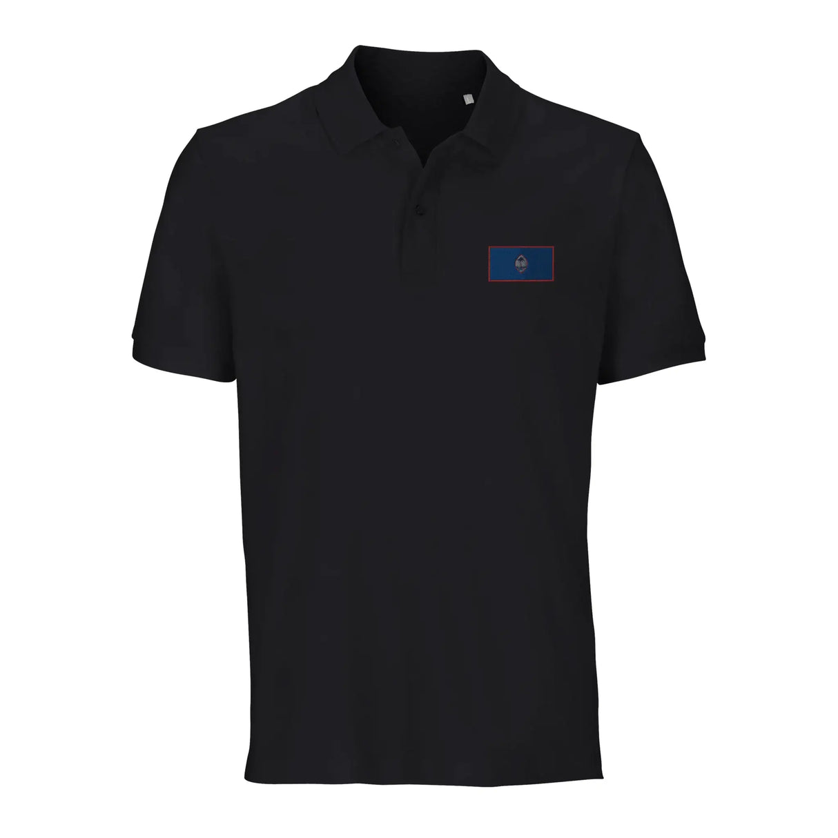 Polo drapeau guam brodé coton bio unisexe élégant