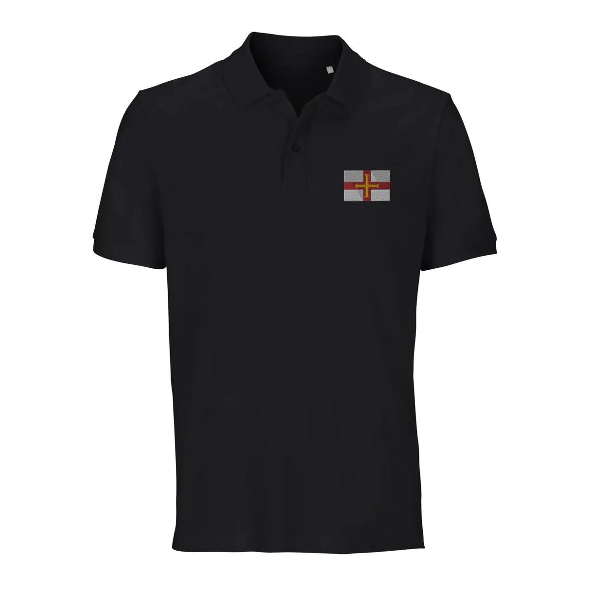 Polo drapeau guernesey coton bio brodé unisexe élégant