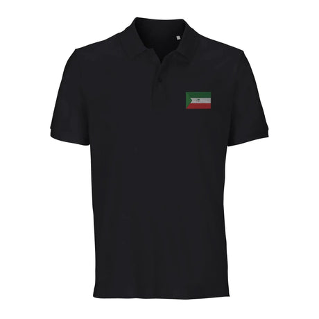 Polo drapeau guinée équatoriale brodé en coton bio