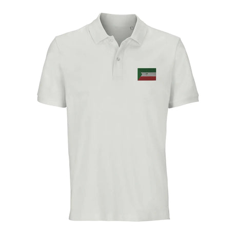 Polo drapeau guinée équatoriale brodé en coton bio
