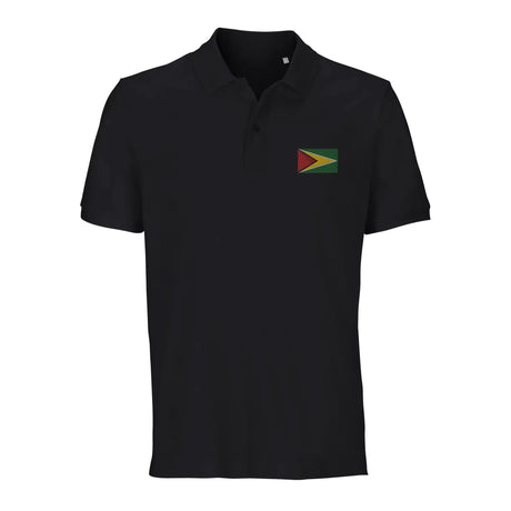 Polo drapeau guyana coton bio brodé style unisexe