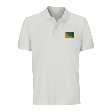 Polo drapeau guyane coton bio brodé élégant unisexe