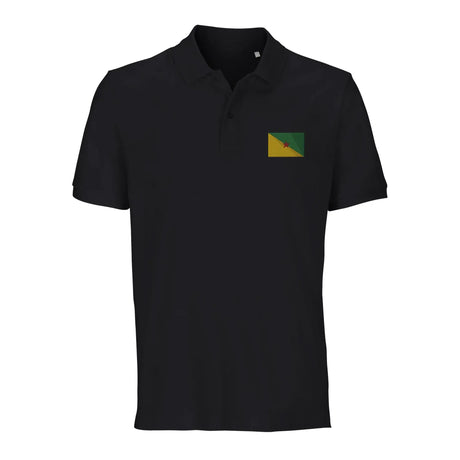 Polo drapeau guyane coton bio brodé élégant unisexe