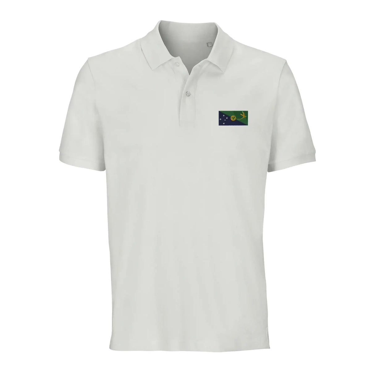 Polo drapeau île christmas coton bio brodé élégant