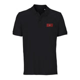Polo drapeau île de man coton bio brodé élégant