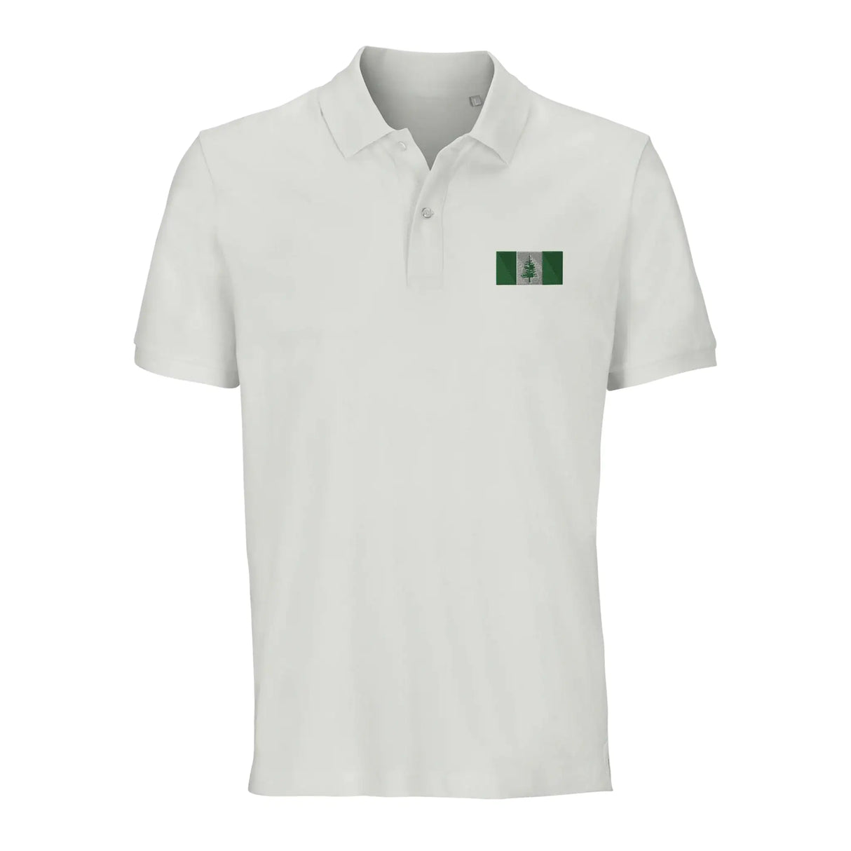 Polo drapeau île norfolk coton bio brodé unisexe élégant