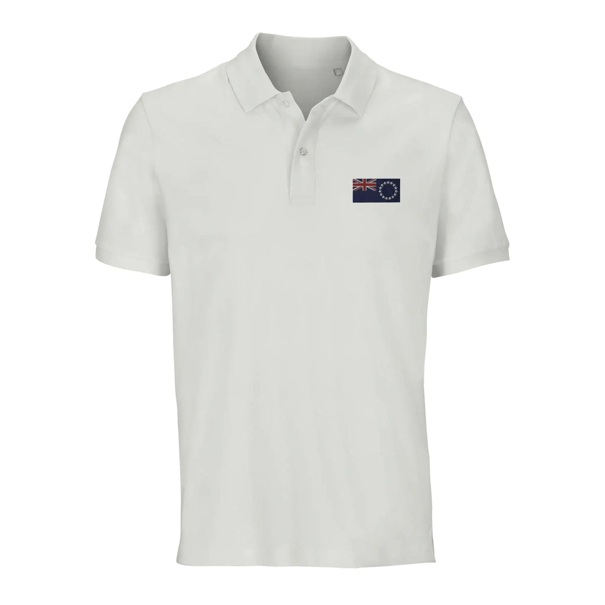 Polo drapeau îles cook coton bio brodé élégant