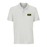 Polo drapeau jamaïque coton bio brodé unisexe élégant