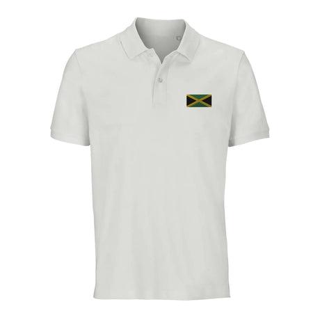 Polo drapeau jamaïque coton bio brodé unisexe élégant