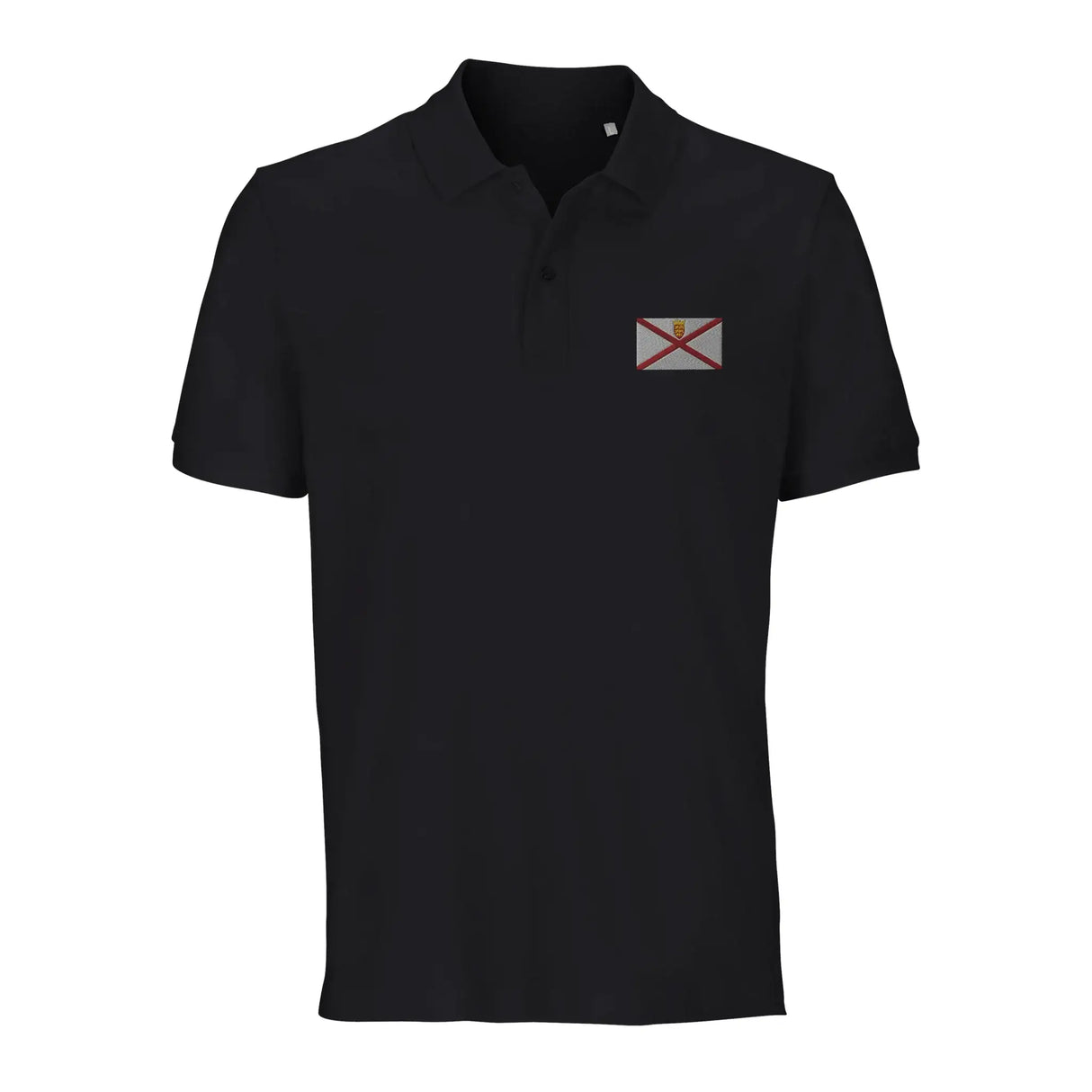Polo drapeau jersey coton bio brodé style unisexe élégant