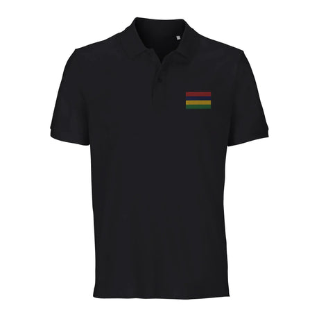 Polo drapeau maurice brodé en coton bio unisexe