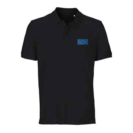 Polo drapeau micronésie coton bio brodé unisexe