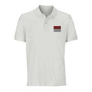 Polo drapeau monaco coton bio brodé élégant unisexe