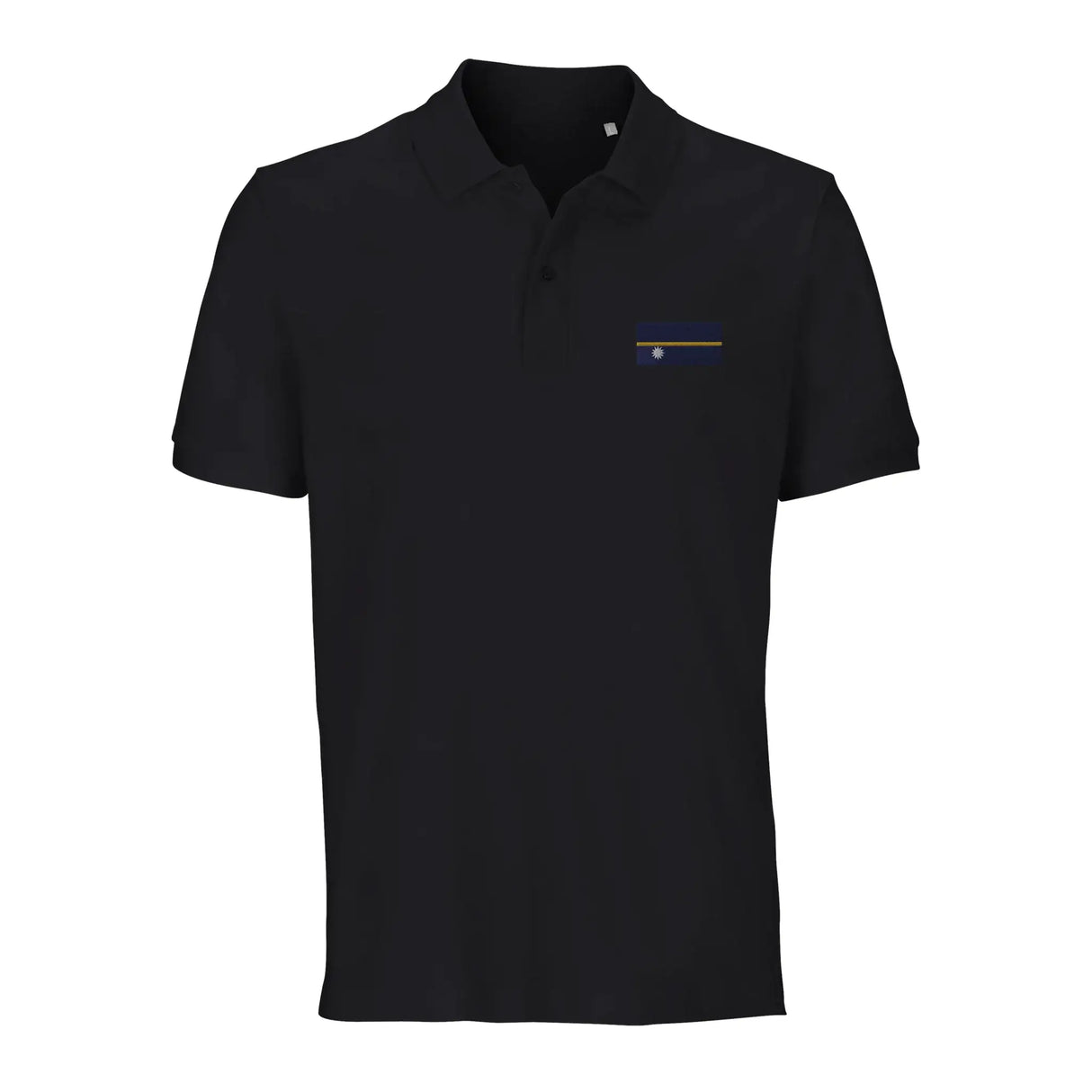 Polo drapeau nauru en coton bio brodé unisexe
