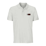 Polo drapeau qatar brodé coton bio unisexe élégant