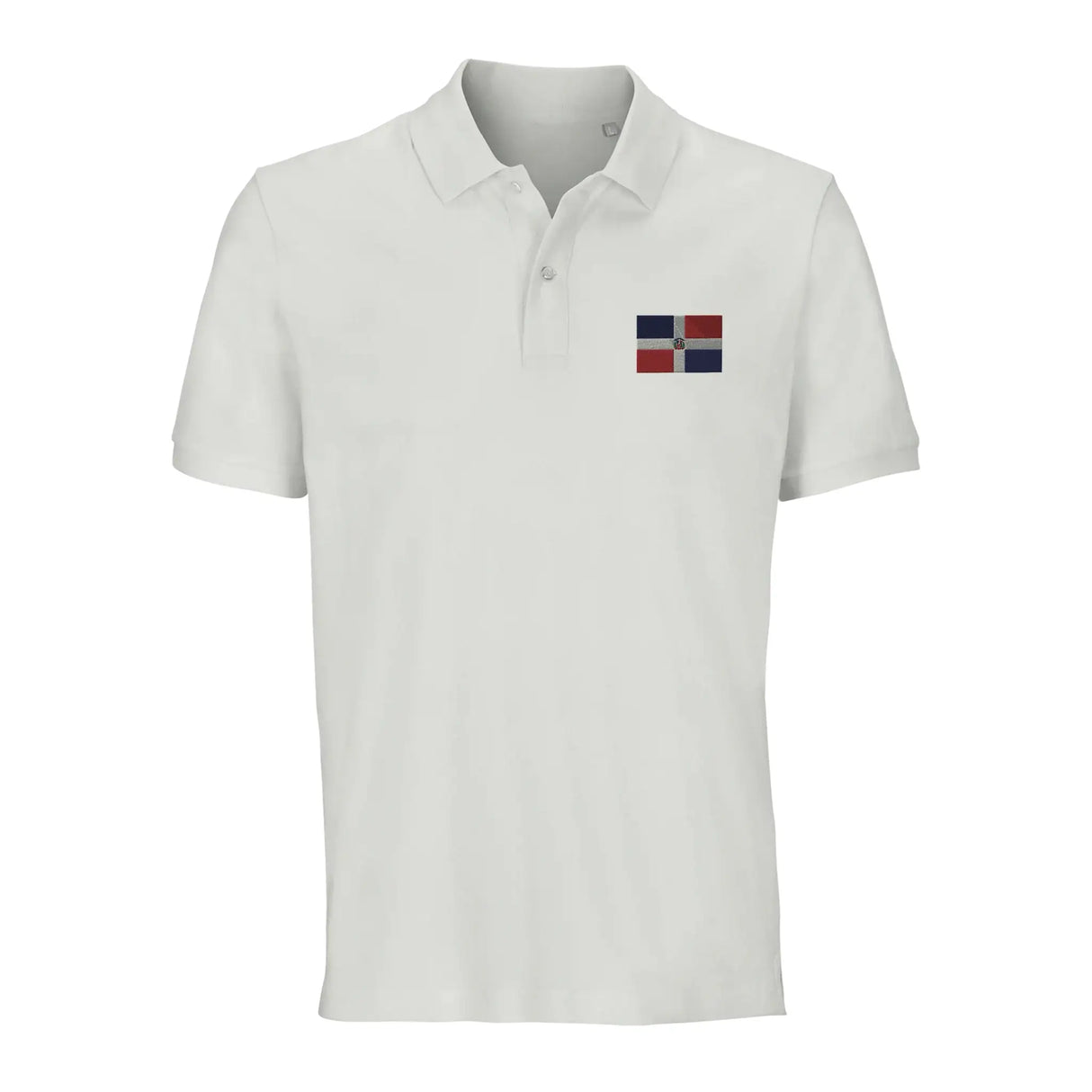 Polo drapeau république dominicaine brodé coton biologique
