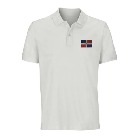 Polo drapeau république dominicaine brodé coton biologique