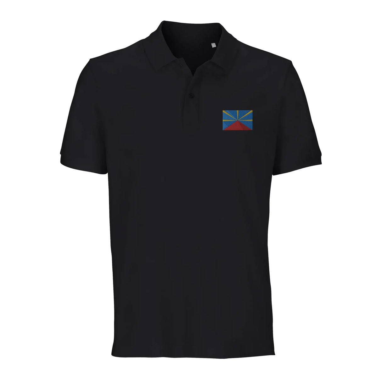 Polo drapeau réunion coton bio brodé style élégant
