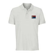 Polo drapeau saint-martin coton bio brodé élégant unisexe