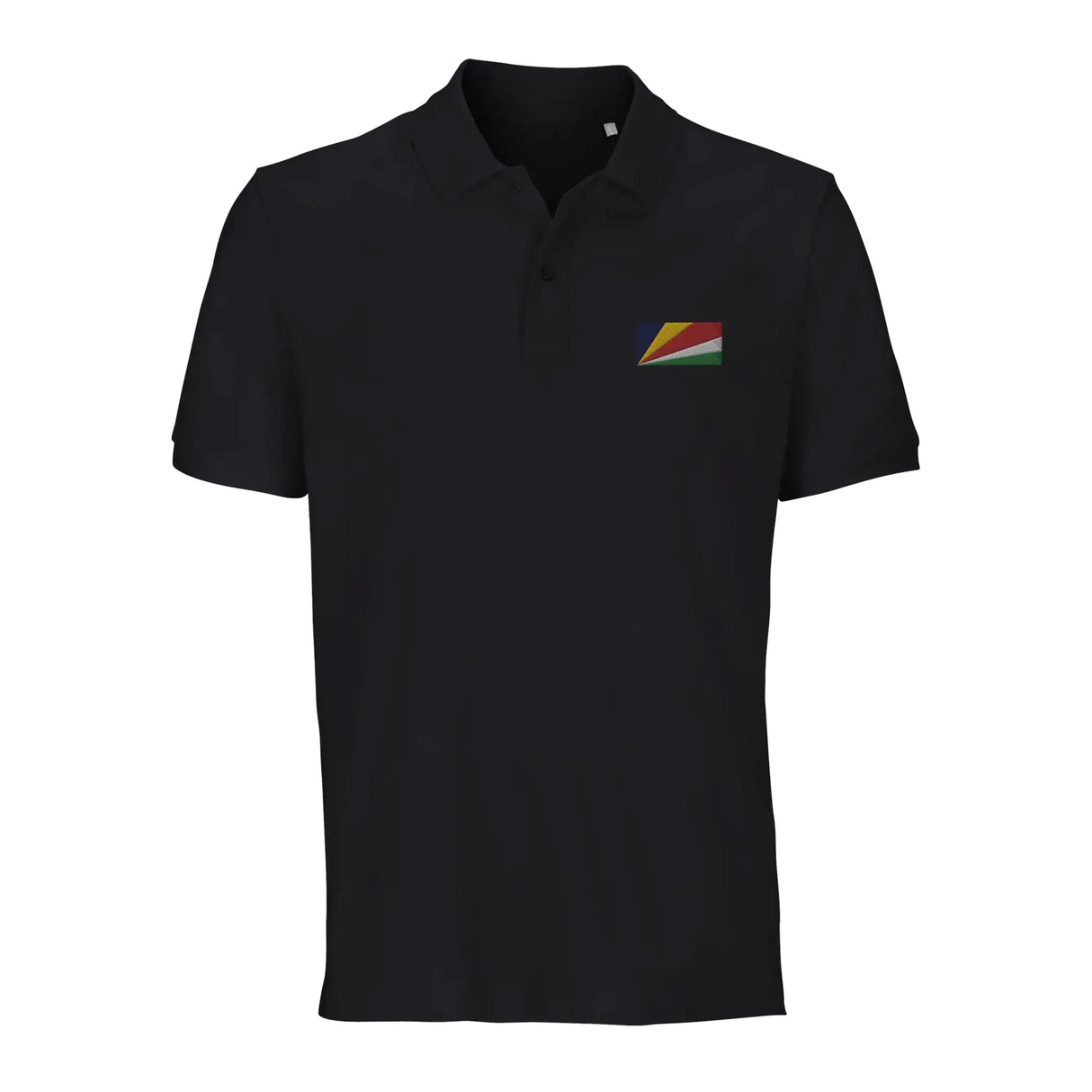 Polo drapeau seychelles coton bio brodé unisexe élégant