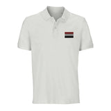 Polo drapeau yémen brodé en coton bio unisexe