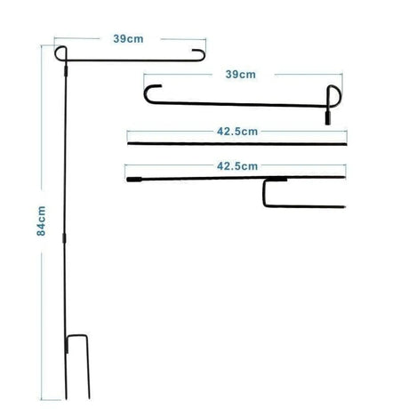 Porte-drapeau de jardin en fer forgé tiger clip fiche en cuir - pixelforma