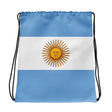 Sac à cordon argentine coton polyester fermeture à cordon