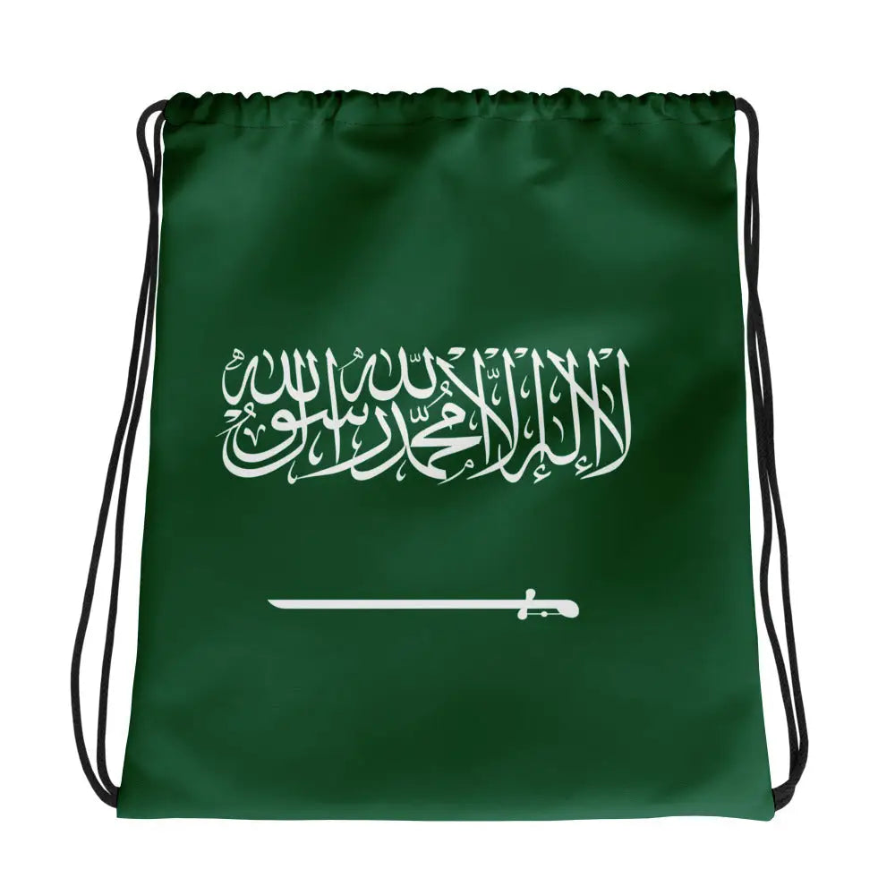 Sac à cordon drapeau arabie saoudite coton polyester léger
