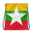 Sac à cordon drapeau birmanie coton polyester léger