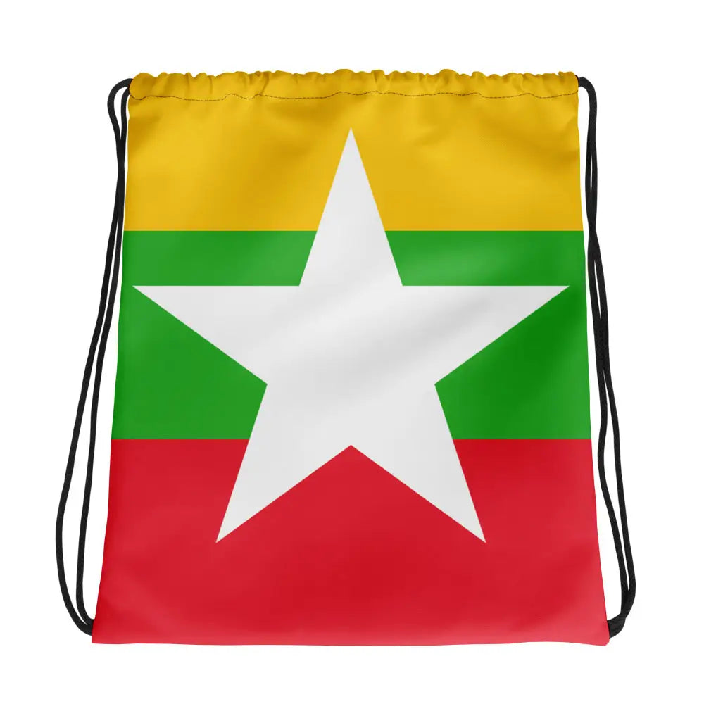 Sac à cordon drapeau birmanie coton polyester léger