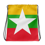 Sac à cordon drapeau birmanie coton polyester léger