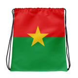 Sac à cordon drapeau burkina faso coton polyester léger