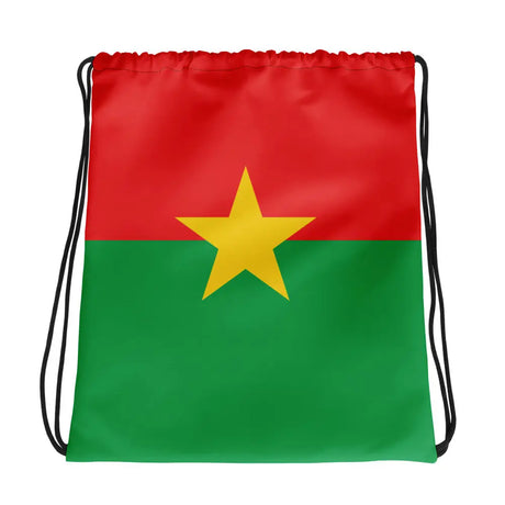 Sac à cordon drapeau burkina faso coton polyester léger