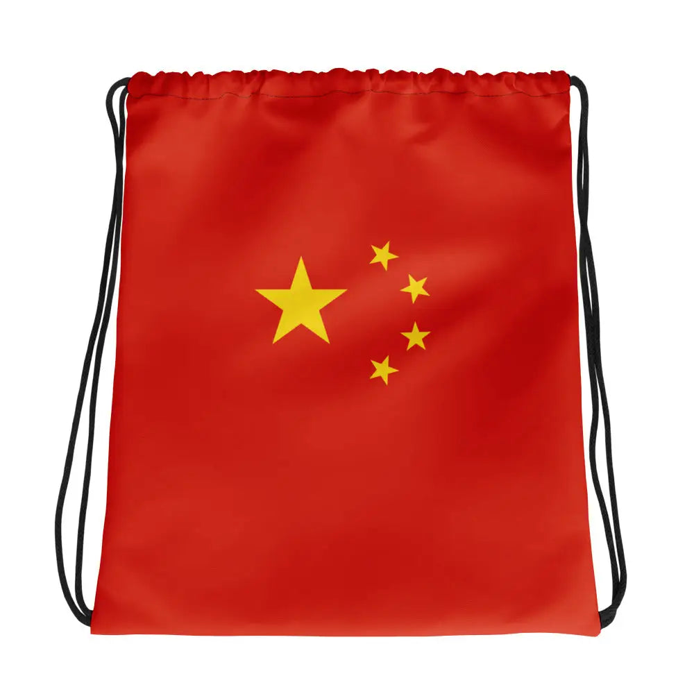 Sac à cordon drapeau chine coton polyester style sportif