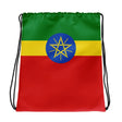 Sac à cordon drapeau éthiopie léger coton polyester