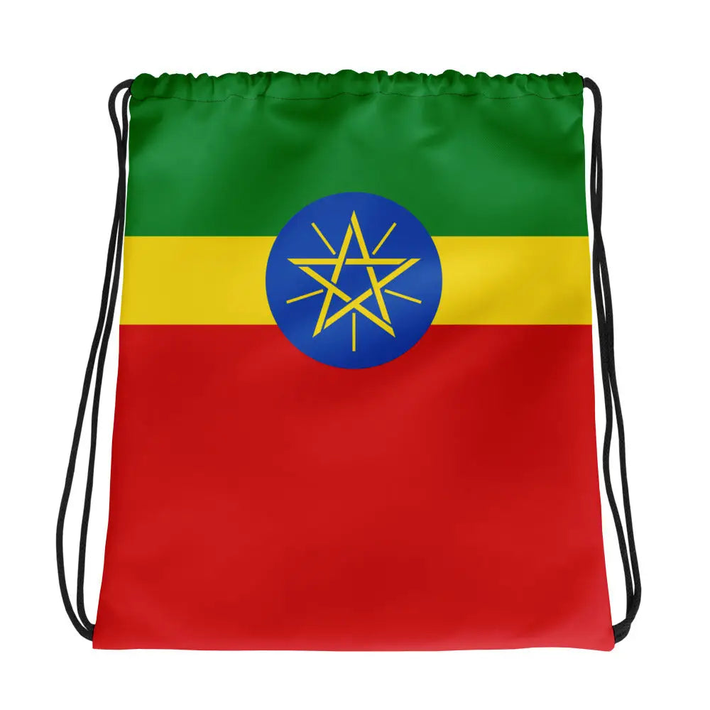 Sac à cordon drapeau éthiopie léger coton polyester